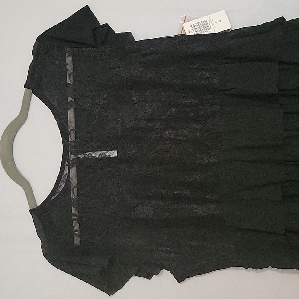 Women's Torrid Black Lace Babydoll Top NWT Sz 0 L 12 - Picture 3 of 11